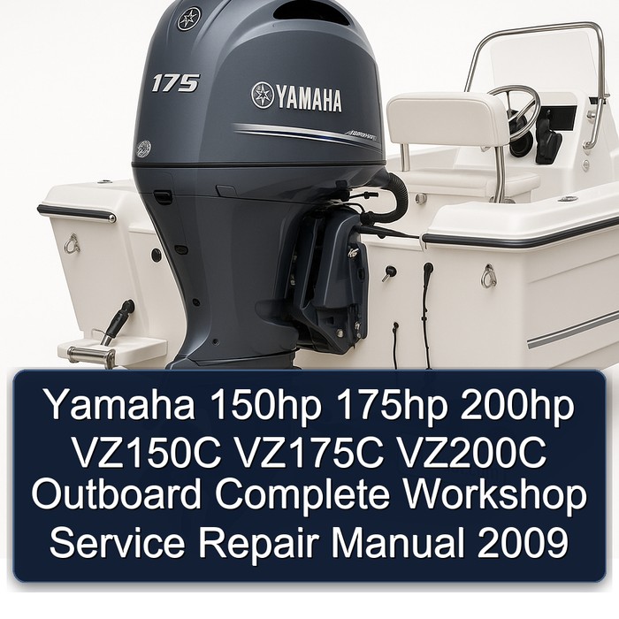 Yamaha 150hp 175hp 200hp VZ150C VZ175C VZ200C Outboard Complete Workshop Service Repair Manual 2009