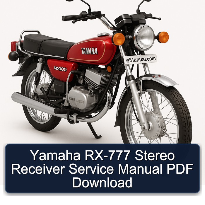 Yamaha RX-777 Stereo Receiver Service Manual PDF Download
