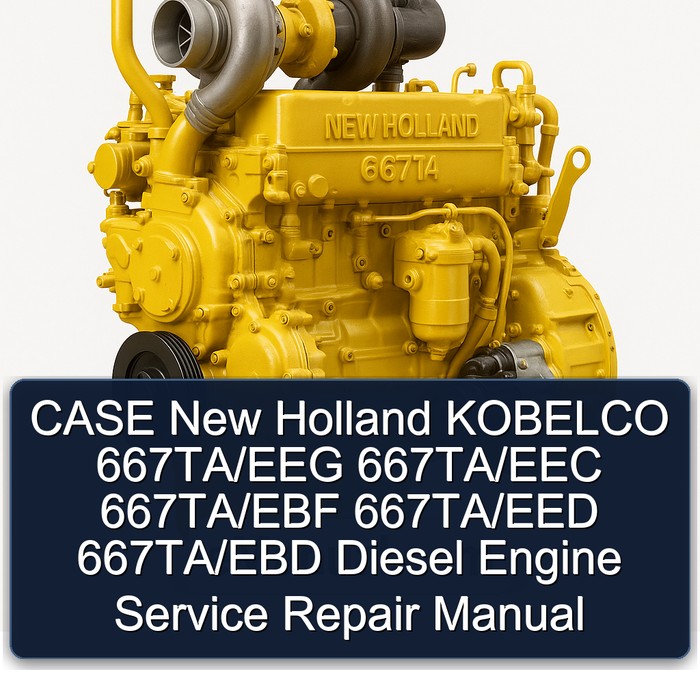 CASE New Holland KOBELCO 667TA/EEG 667TA/EEC 667TA/EBF 667TA/EED 667TA/EBD Diesel Engine Manual de servicio y reparación