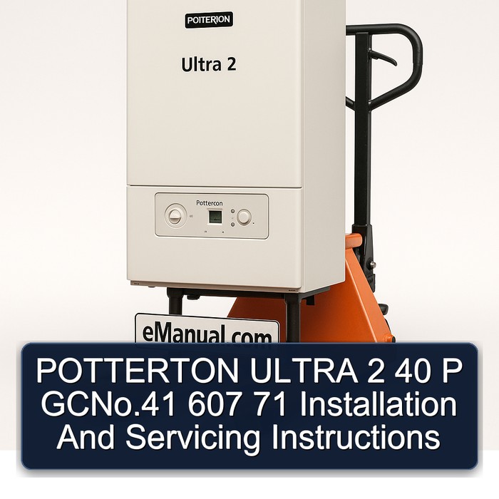 POTTERTON ULTRA 2 40 P GCNo.41 607 71: POTTERTON ULTRA 2 40 P GC Einbau- und Bedienungsanleitung