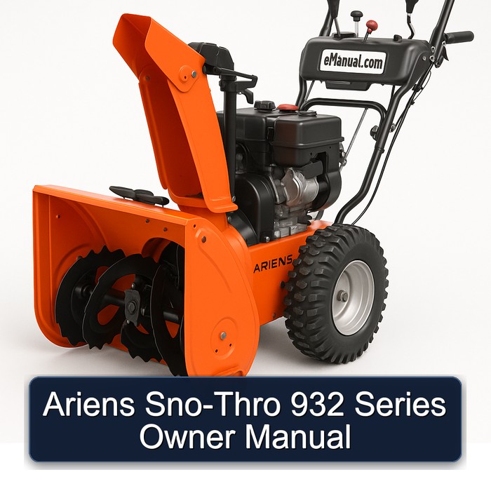 Ariens Sno-Thro 932 Series Owner Manual 