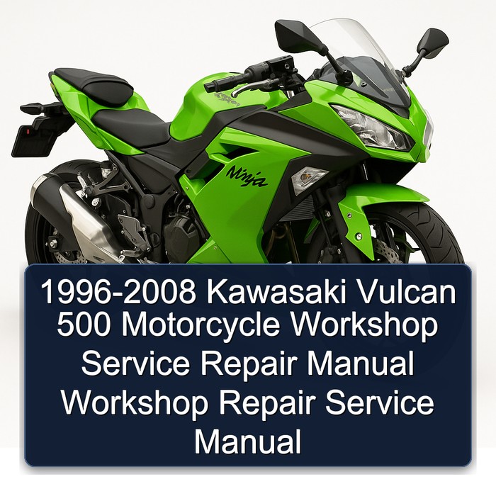 1996-2008 Kawasaki Vulcan 500 Motorcycle Workshop Manual de servicio y reparación Workshop Repair Service Manual