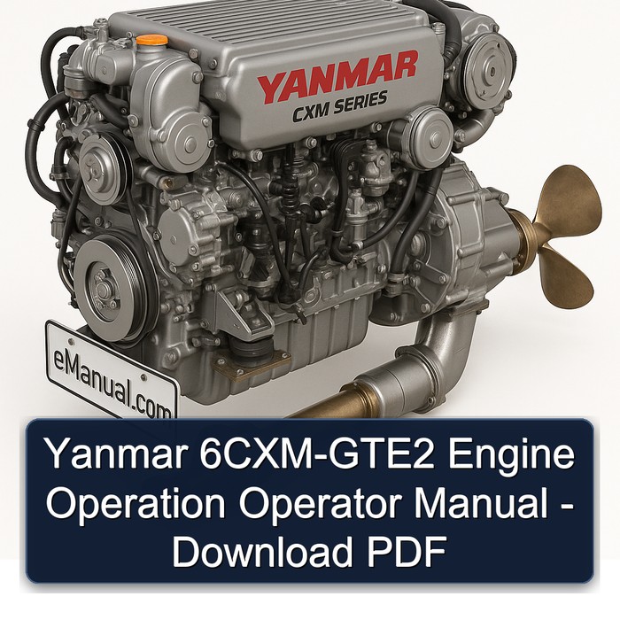Yanmar 6CXM-GTE2 Engine Operation Operator Manual - Download PDF
