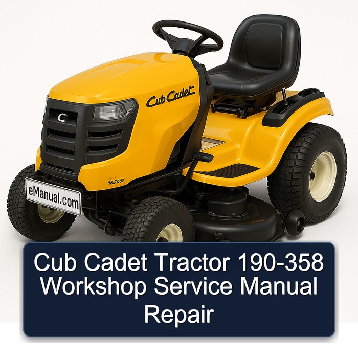 Cub Cadet Tractor 190-358 Workshop Service Repair Manual PDF Download