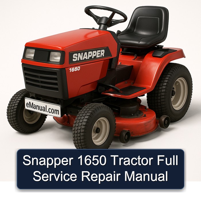 Manual de Reparación Completo para Tractor Snapper 1650