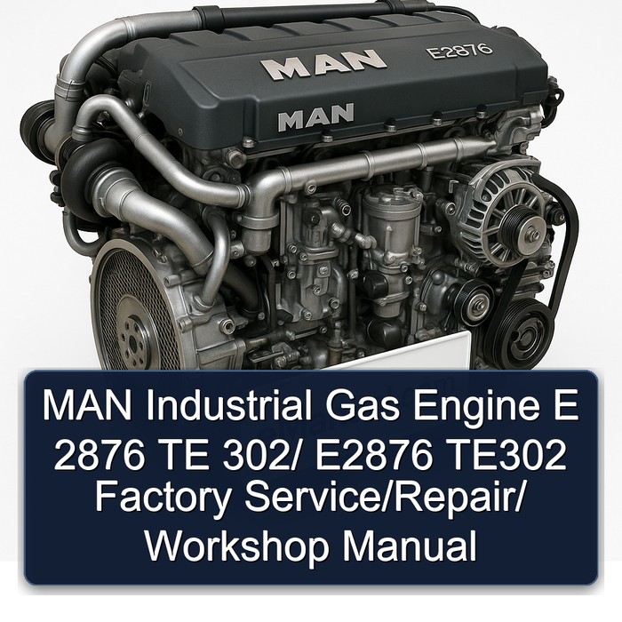 MAN Industrial Gas Engine E 2876 TE 302/ E2876 TE302  Factory Service/Repair/ Workshop Manual 