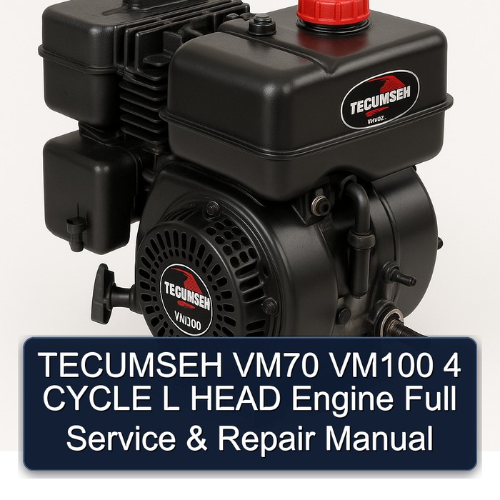 Manual de Servicio y Reparación Completo para Motor TECUMSEH VM70 VM100 4 Tiempos L Head