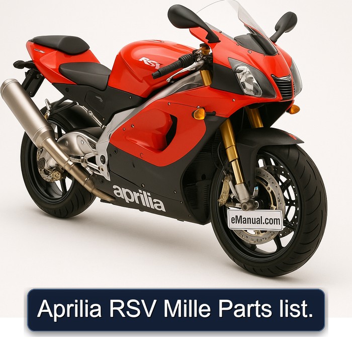 Aprilia RSV Mille Parts list.