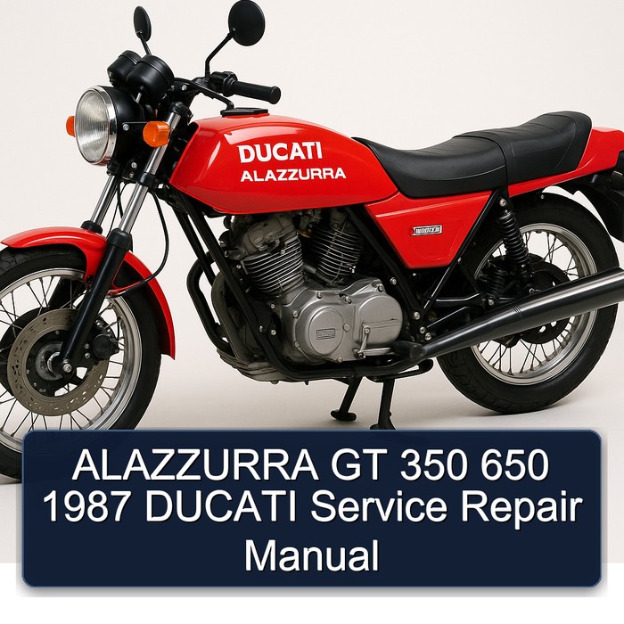 ALAZZURRA GT 350 650 1987 DUCATI Manual de servicio y reparación