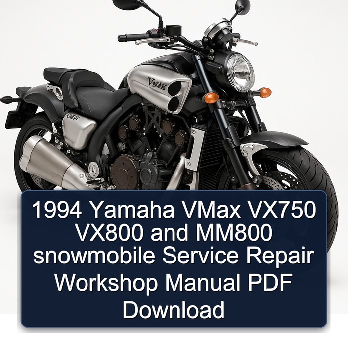 1994 Yamaha VMax VX750 VX800 and MM800 snowmobile Service Repair Workshop Manual PDF Download