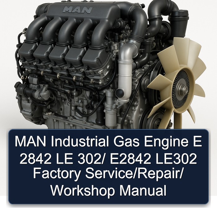 MAN Industrial Gas Engine E 2842 LE 302/ E2842 LE302  Factory Service/Repair/ Workshop Manual 
