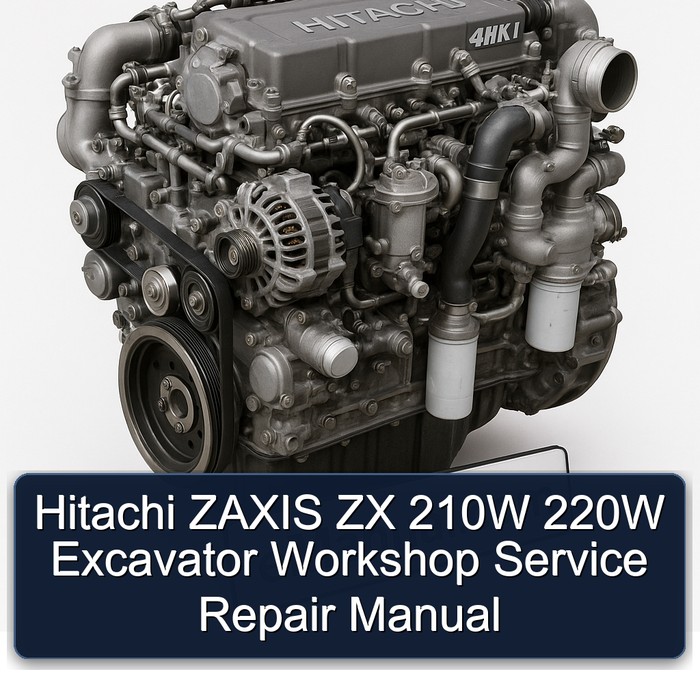 Hitachi ZAXIS ZX 210W 220W Excavator Workshop Service Repair Manual