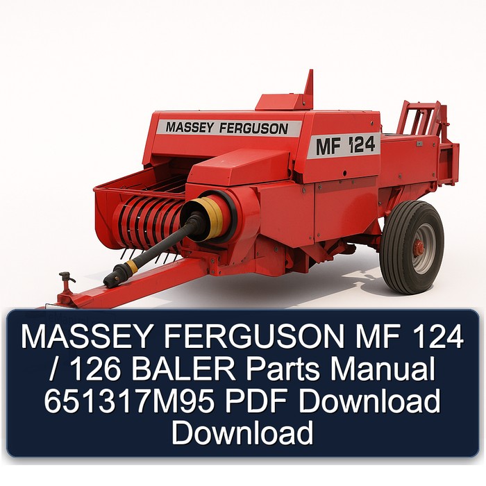 Manual de Partes MF 124/126 Empacadora Massey Ferguson 651317M95 (PDF)