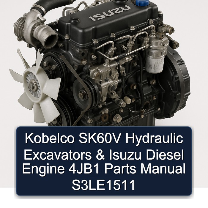Manual de Partes para Excavadoras Hidráulicas Kobelco SK60V con Motor Isuzu Diesel 4JB1 - S3LE1511