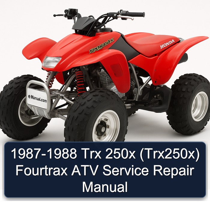 1987-1988 Trx 250x (Trx250x) Fourtrax ATV Service Repair Manual