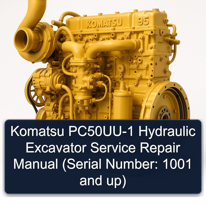 Komatsu PC50UU-1 Hydraulic Excavator Manual de servicio y reparación (Serial Number: 1001 and up)