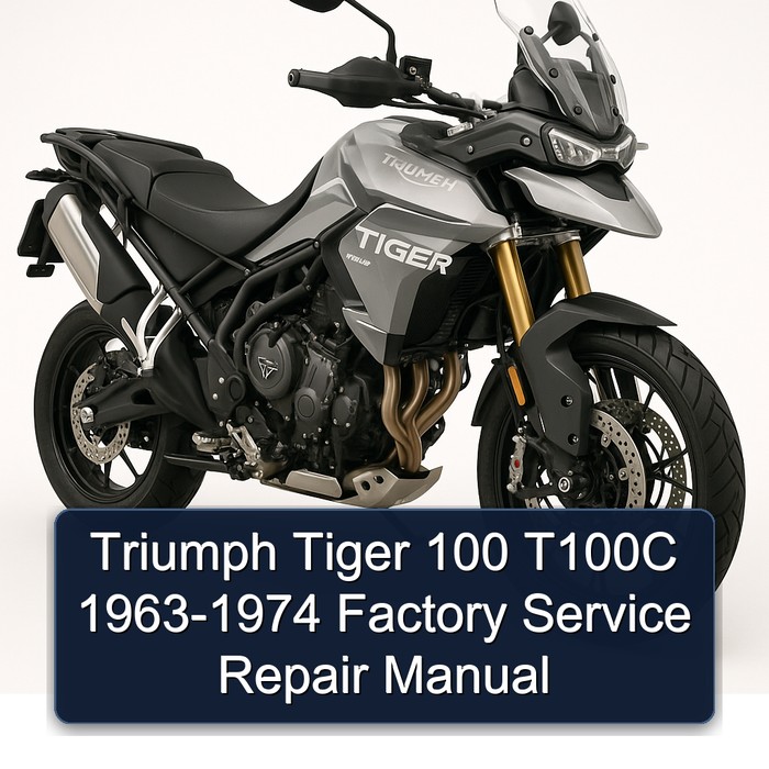 Triumph Tiger 100 T100C 1963-1974 Factory Manual de servicio y reparación