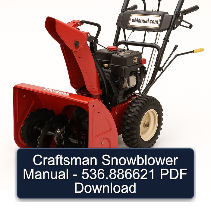 Craftsman Schneefräse Handbuch 536.886621 PDF Download