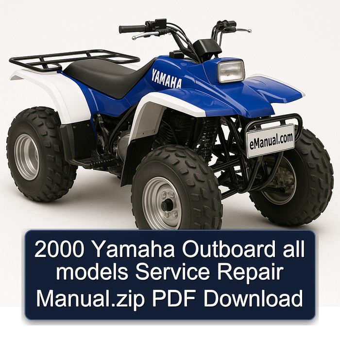 2000 Yamaha Outboard all models Service Repair Manual.zip PDF Download