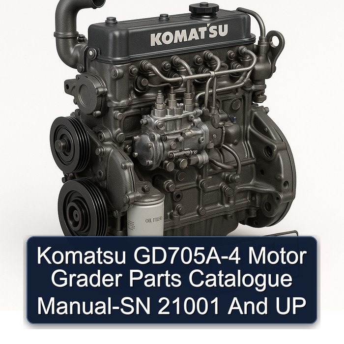 Komatsu GD705A-4 Motor Grader Parts Catalogue Manual-SN 21001 And UP