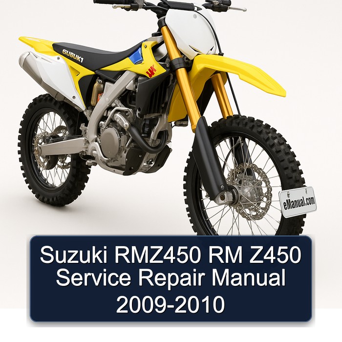 Suzuki RMZ450 RM Z450 Manual de servicio y reparación 2009-2010