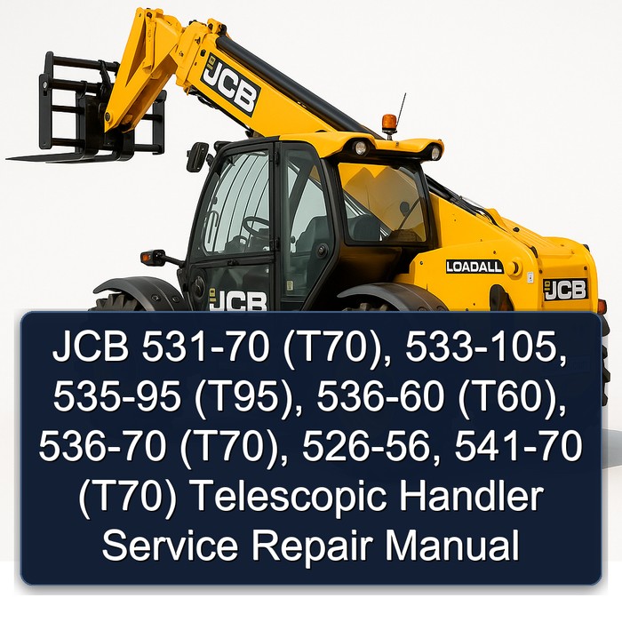 JCB 531-70 (T70), 533-105, 535-95 (T95), 536-60 (T60), 536-70 (T70), 526-56, 541-70 (T70) Telescopic Handler Service Repair Manual