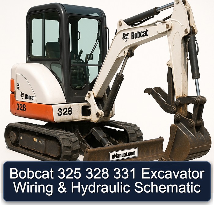Bobcat 325 328 331 Excavator Wiring & Hydraulic Schematic