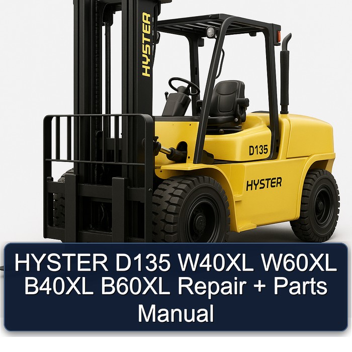 Manual de Reparación y Piezas HYSTER D135 W40XL W60XL B40XL B60XL