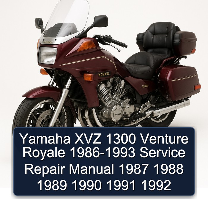 Yamaha XVZ 1300 Venture Royale 1986-1993 Manual de servicio y reparación 1987 1988 1989 1990 1991 1992