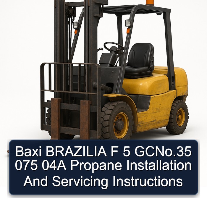 Baxi Brazilia F 5 GC 075 04A - Installation und Wartungshinweise für Propangas