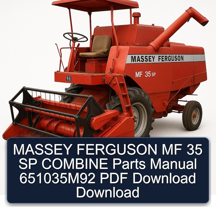 MASSEY FERGUSON MF 35 SP COMBINE Parts Manual 651035M92 PDF Download Download
