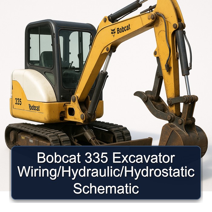 Bobcat 335 Excavator Wiring/Hydraulic/Hydrostatic Schematic