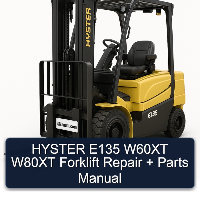 Manual de Reparación y Piezas de Repuesto para Montacargas Hyster E135 W60XT W80XT