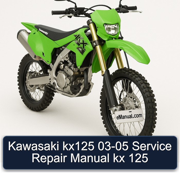 Kawasaki kx125 03-05 Manual de servicio y reparación kx 125