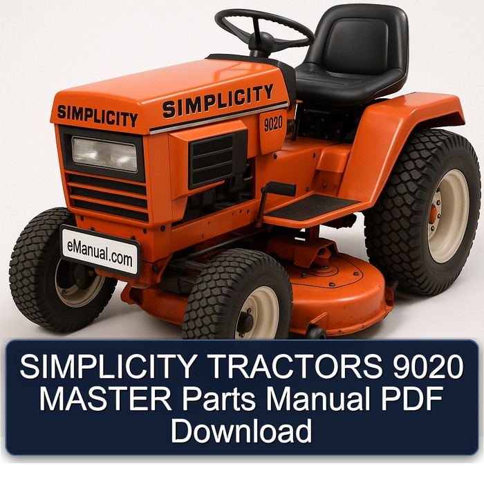 SIMPLICITY TRACTORS 9020 MASTER Parts Manual PDF Download