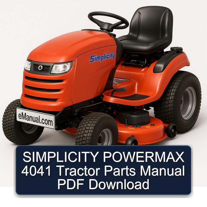 SIMPLICITY POWERMAX 4041 Tractor Parts Manual PDF Download