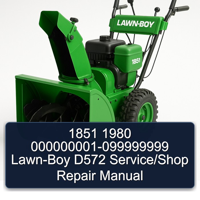 1851 1980 000000001-099999999 Lawn-Boy D572 Service/Shop Repair Manual 