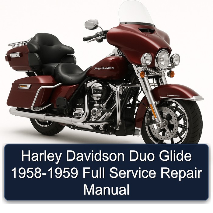 Harley Davidson Duo Glide 1958-1959 Full Manual de servicio y reparación