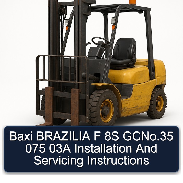 Baxi Brazilia F 8S GC - Installations- und Bedienungsanleitung