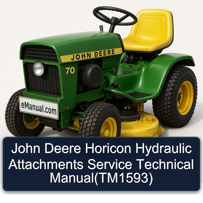 John Deere Horicon Hydraulic Attachments Service Technical Manual(TM1593)