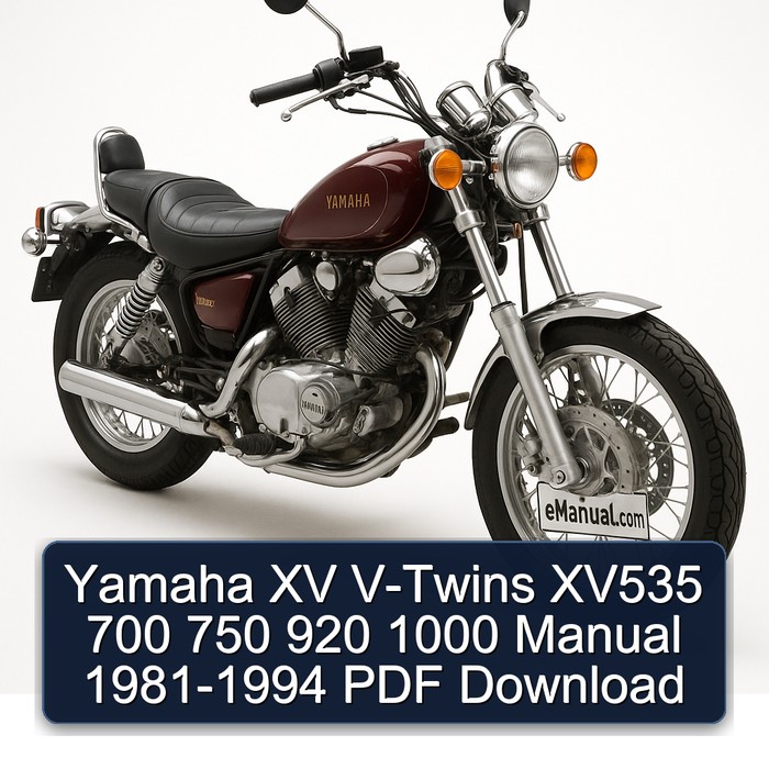 Yamaha XV V-Twins XV535 700 750 920 1000 Manual 1981-1994 PDF Download