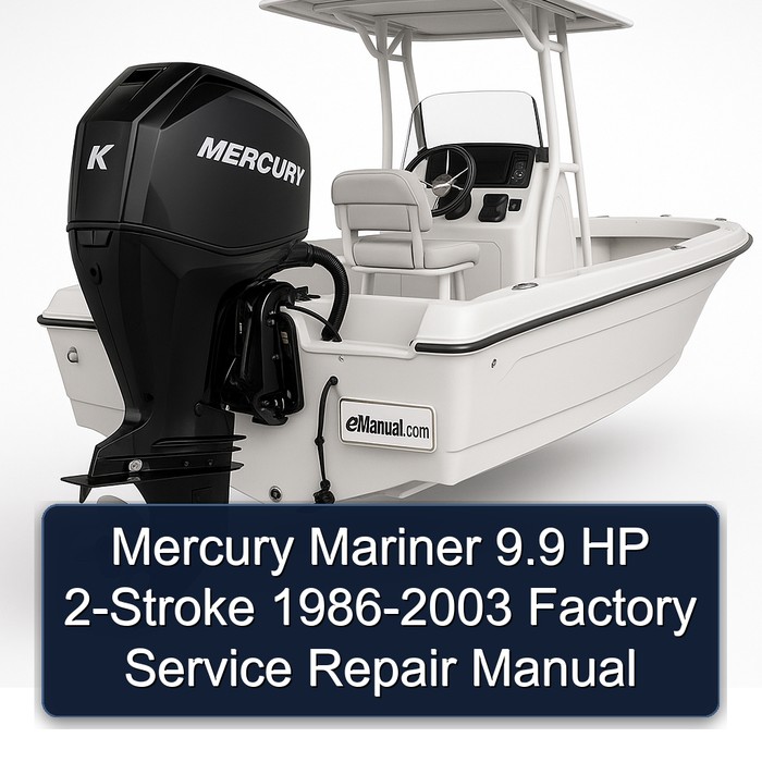 Mercury Mariner 9.9 HP 2-Stroke 1986-2003 Factory Manual de servicio y reparación