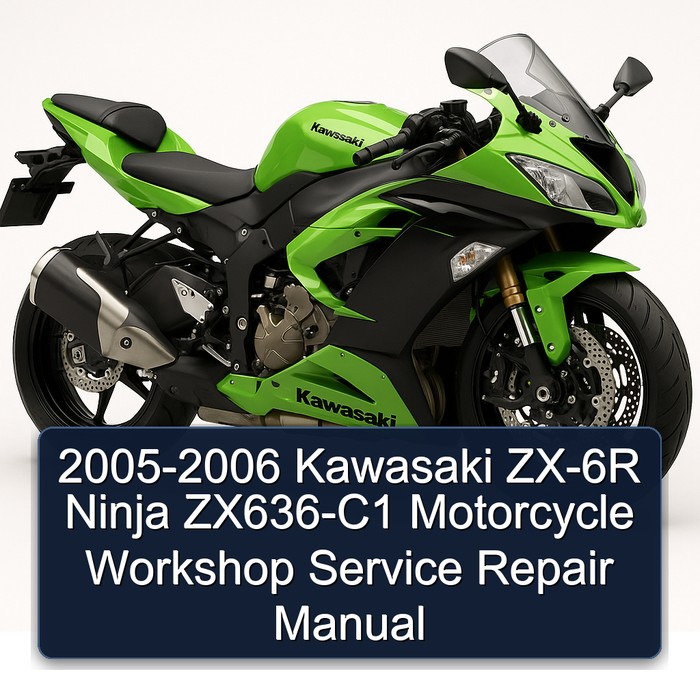 2005-2006 Kawasaki ZX-6R Ninja ZX636-C1 Motorcycle Workshop Manual de servicio y reparación