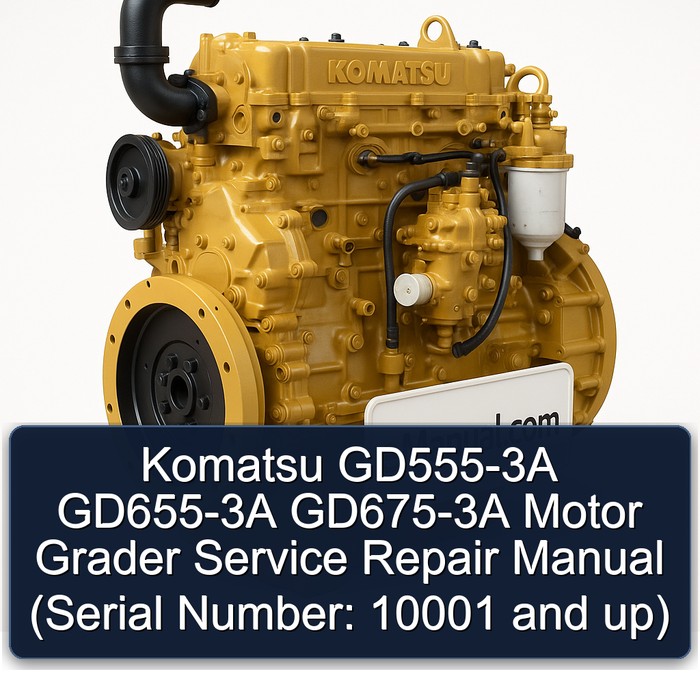 Komatsu GD555-3A GD655-3A GD675-3A Motor Grader Service Repair Manual (Serial Number: 10001 and up)
