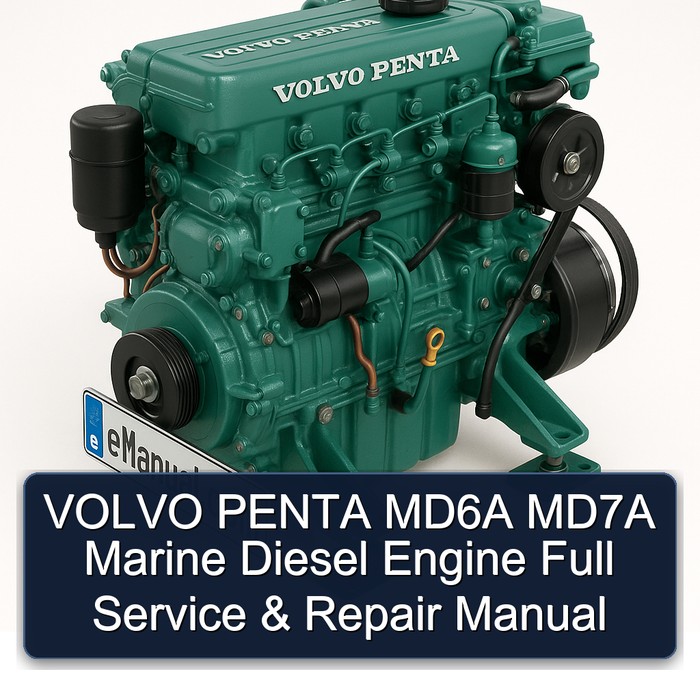 VOLVO PENTA MD6A MD7A Marine Diesel Engine Full Manual de servicio y reparación