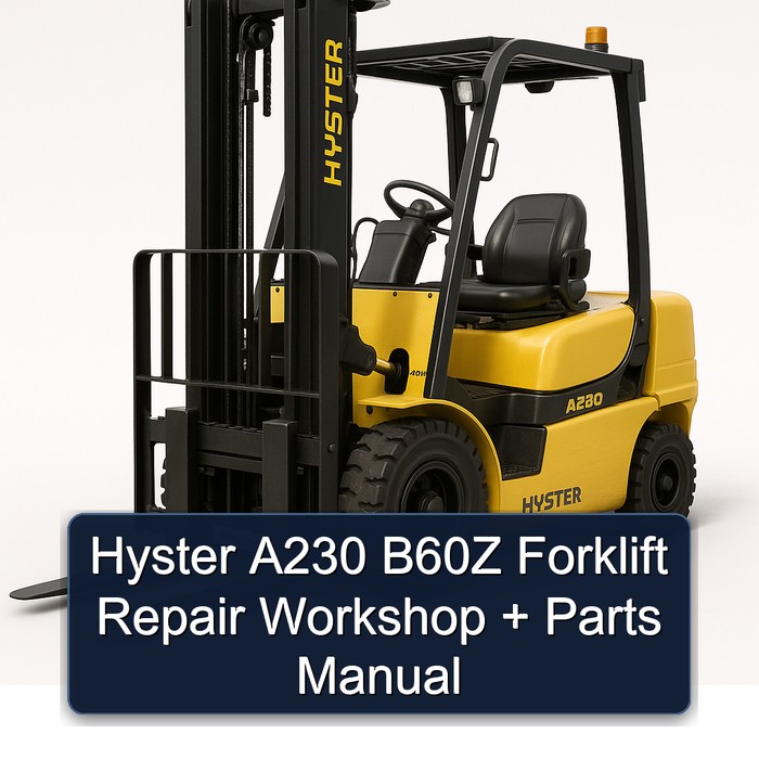 Manual de Reparación y Piezas para Montacargas Hyster A230 B60Z