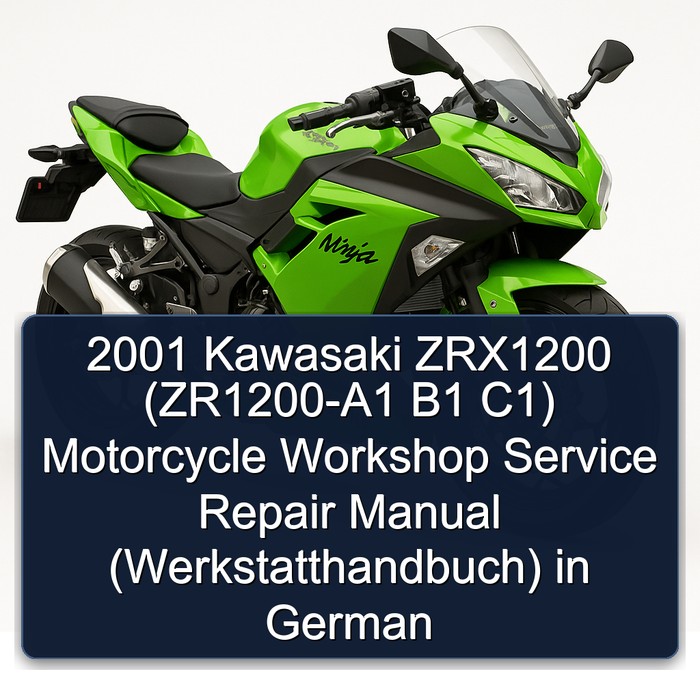 2001 Kawasaki ZRX1200 (ZR1200-A1 B1 C1) Motorcycle Workshop Manual de servicio y reparación (Werkstatthandbuch) in German