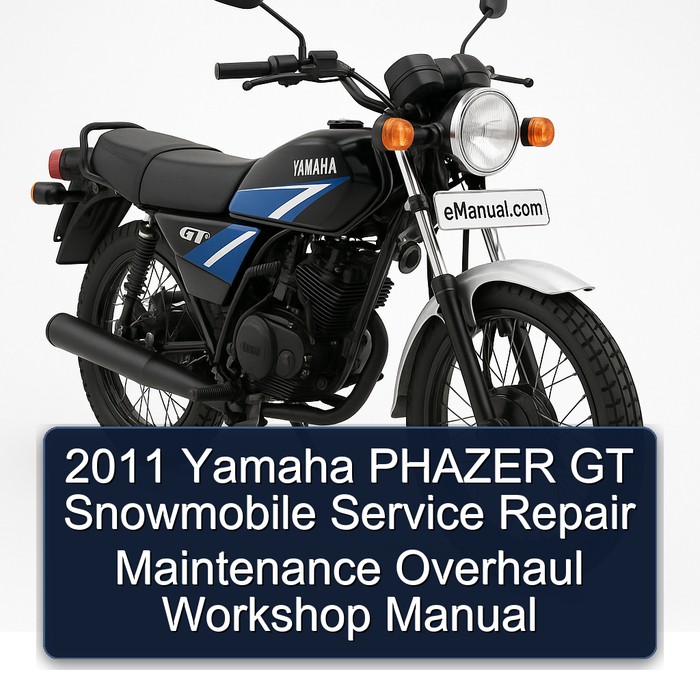 2011 Yamaha PHAZER GT Snowmobile Service Repair Maintenance Overhaul Workshop Manual 