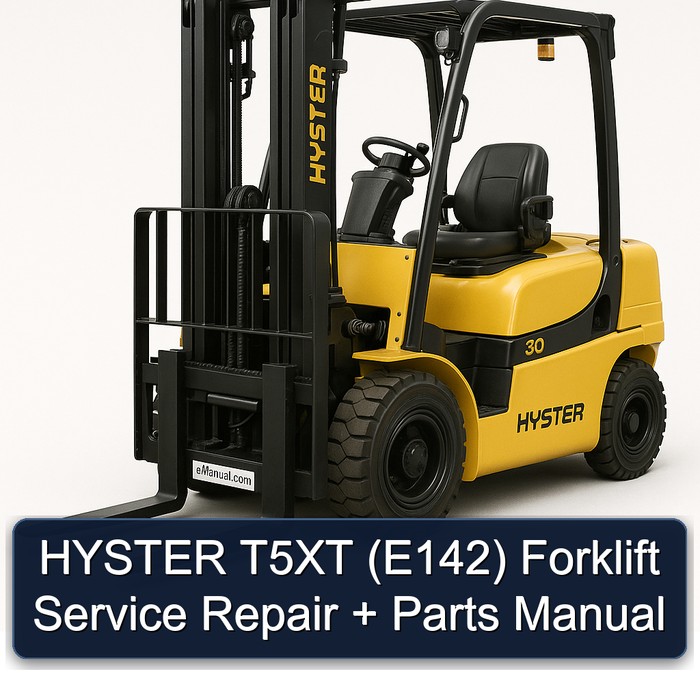 Manual de Servicio, Reparación y Piezas para Montacargas Hyster T5XT (E142)