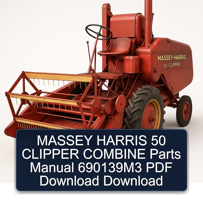 Massey Harris 50 Clipper Mähdrescher Ersatzteilhandbuch (PDF)